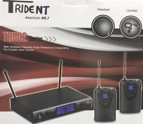 TRIDENT LAPEL WIRELESS MICROPHONE With headset.